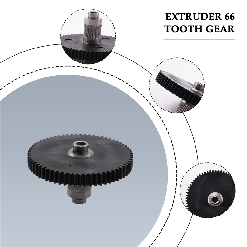 A23F-For Arillery Sidewinder X1 Extruder Gear مع 66 سنًا من الفولاذ المقاوم للصدأ والبلاستيك لمعدات تغذية Aero Extruder #5