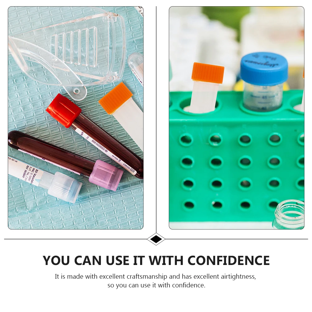 

Plastic Test Tubes Clear Vials Lids 50ml Sample Tubes Experiment Supplies Lightweight Collection Storage Tube