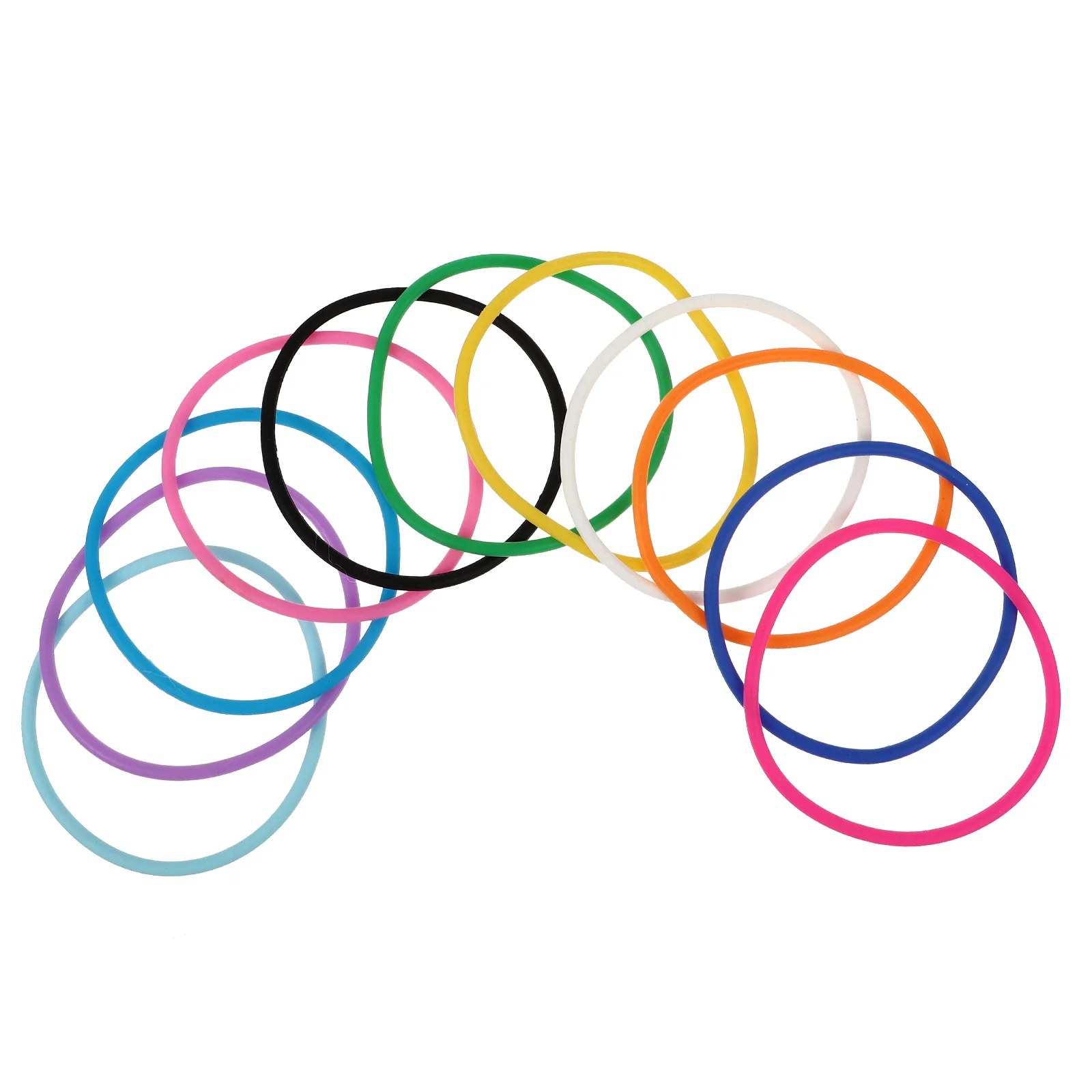 10 Pcs Fidget Silicone Bracelet Glow Bracelets Jelly Wristband Silica Gel Child