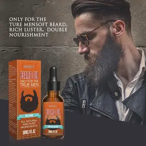 High-end 30ml natural orgânico homem barba crescimento óleo brilho suavizar barba nutritivo fortalece bigodes apenas para homem verdadeiro 4 principais vendas true me cabelo organico - №4