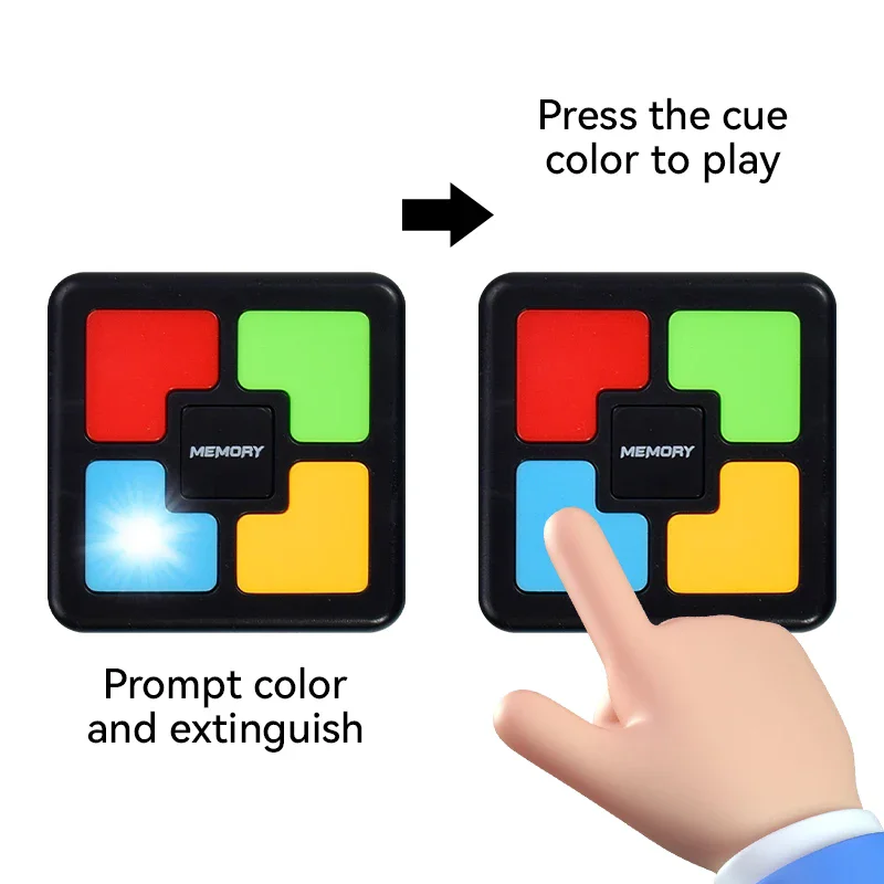 Kids Montessori Educational Memory Game Machine with Lights Sounds Toy Interactive Game Memory Training Game Funny Puzzle Toys