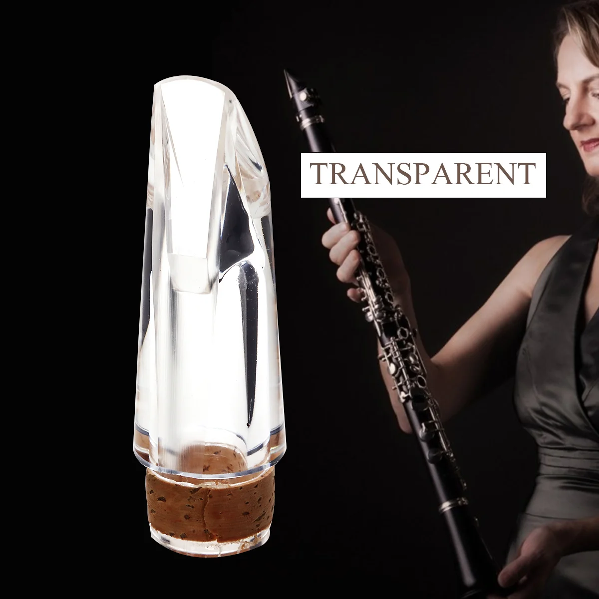 Crystal Clarinet Flashlight Transparent Mouthpiece 900X250X250CM Clarinets Bb Bolwtorch