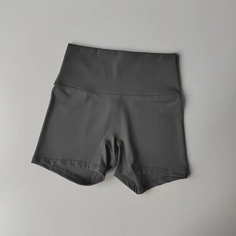 Hautfreundliche Yoga-Shorts in Nude-Optik, hohe Taille, hüftformend, enge Sportshorts, schnelltrocknend, für Training, Laufen, Fitness, Hot Pants für den Sommer. – Detail 13