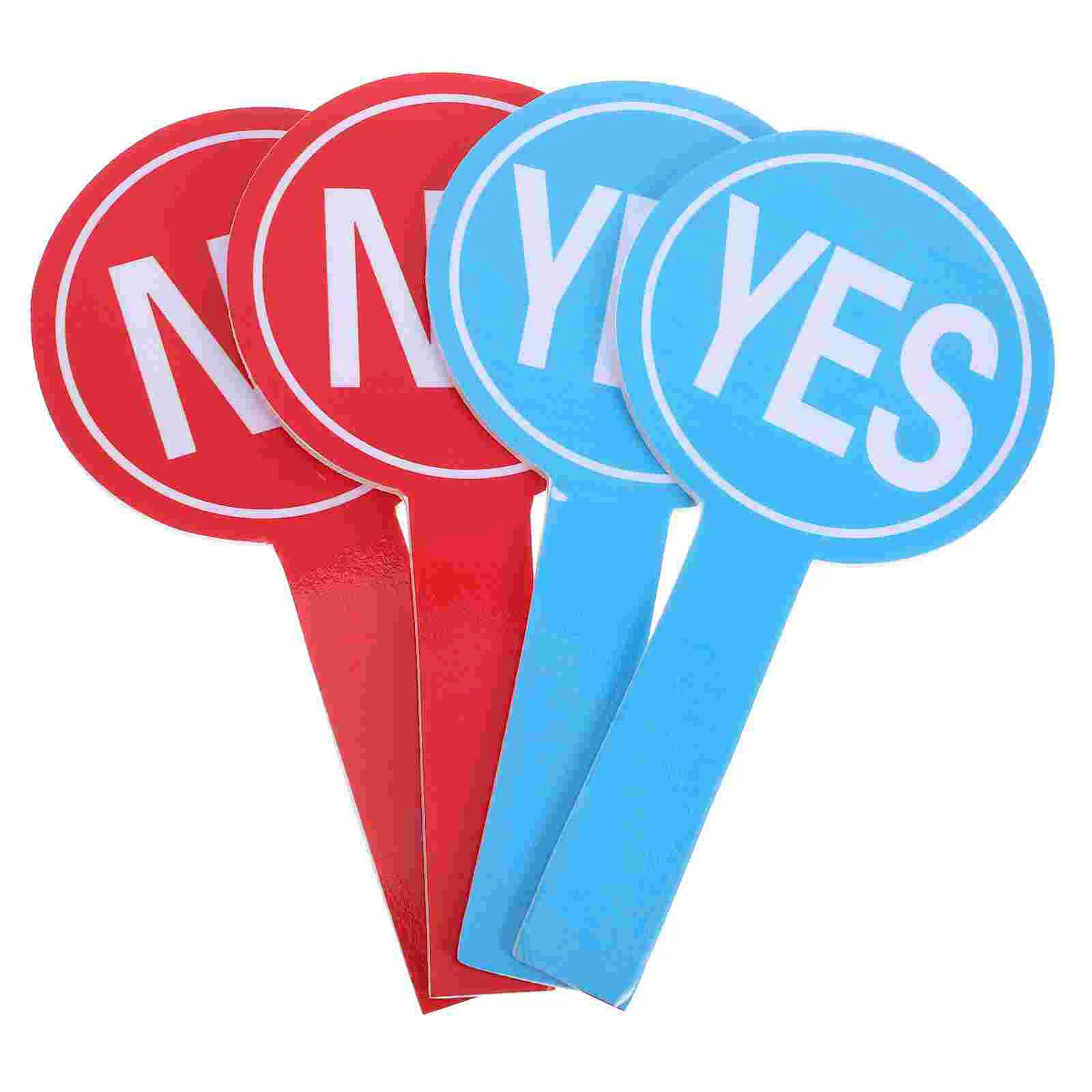 4 Pcs 핸드 헬드 점수 보드 15x30CM KT 폼 판사 투표 표지판 재사용 가능 예 아니요 교실 게임 용품 교사 실용