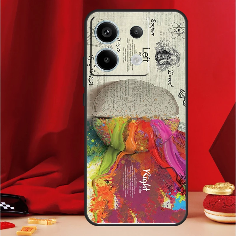 Brain Art Case For Xiaomi Redmi Note 13 Pro 12 11 9 10 Pro 12S 11S 10S 9S Redmi 12 10C 12C 13C Cover