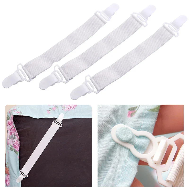 Stretchable Bed Sheet Grippers Nonslip Blanket Mattress Cover Sofa Bed Fasteners Elastic Clip Holders