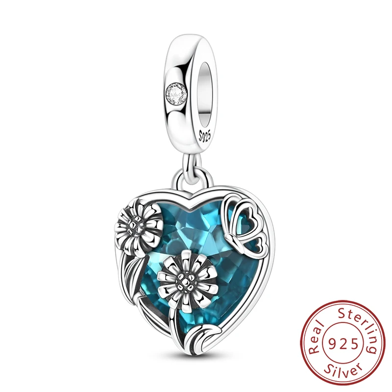 Original 925 Sterling Silber Herz Liebe Charms Perlen Anhänger Fit Original Armband Halskette DIY Charms Frauen Mann Schmuck Geschenk