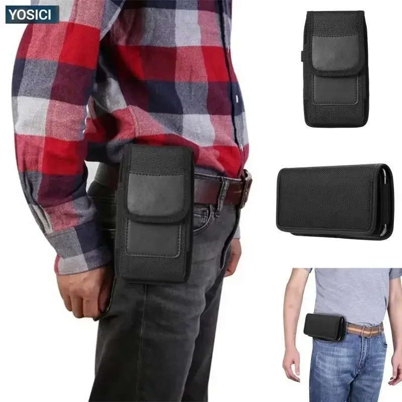 Bolsa de teléfono móvil Universal para hombres, paquetes de cinturón, bolso de mano para teléfono móvil, tarjetero