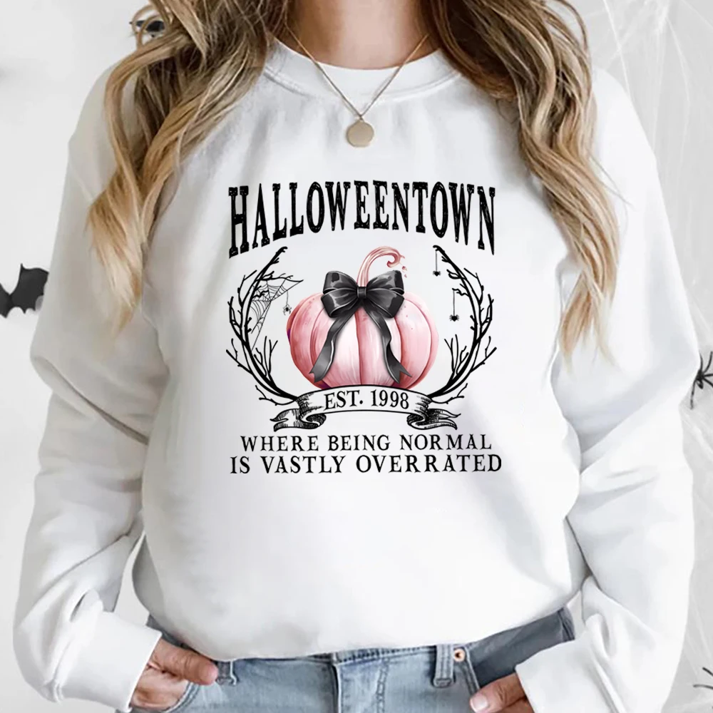 Halloween Pumpkin Sweatshirt Halloweentown 1998 Shirt Retro Halloween Hoodie Pink Pumpkin Shirt Coquette Halloween Sweatshirts