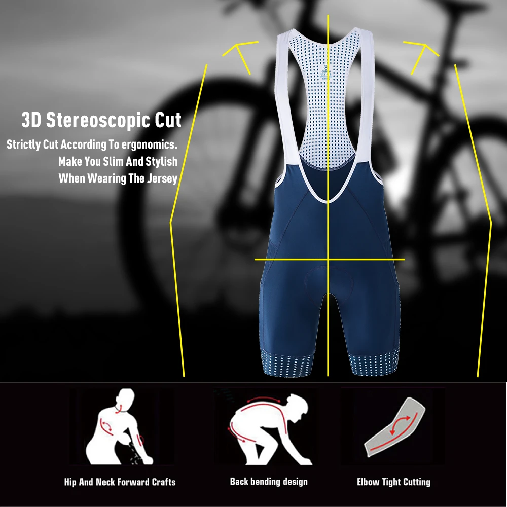 CYKLOPEDIA Herren-Radtrikot-Shorts, einfarbig, Blau & Schwarz, 5D-Polsterung, Mountainbike-Shorts, High-End, atmungsaktiv, für Outdoor, eng anliegende Radhose – Detail 9