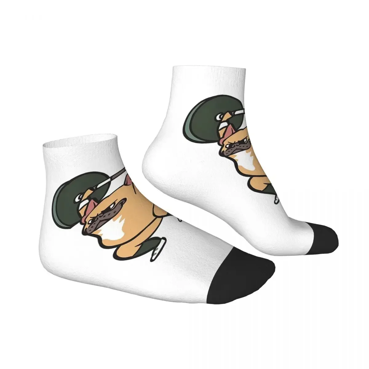 The Snatch Weightlifting French Bulldog Socks Harajuku Sweat Absorbing Stockings All Season Socks Accessories for Man's Woman's