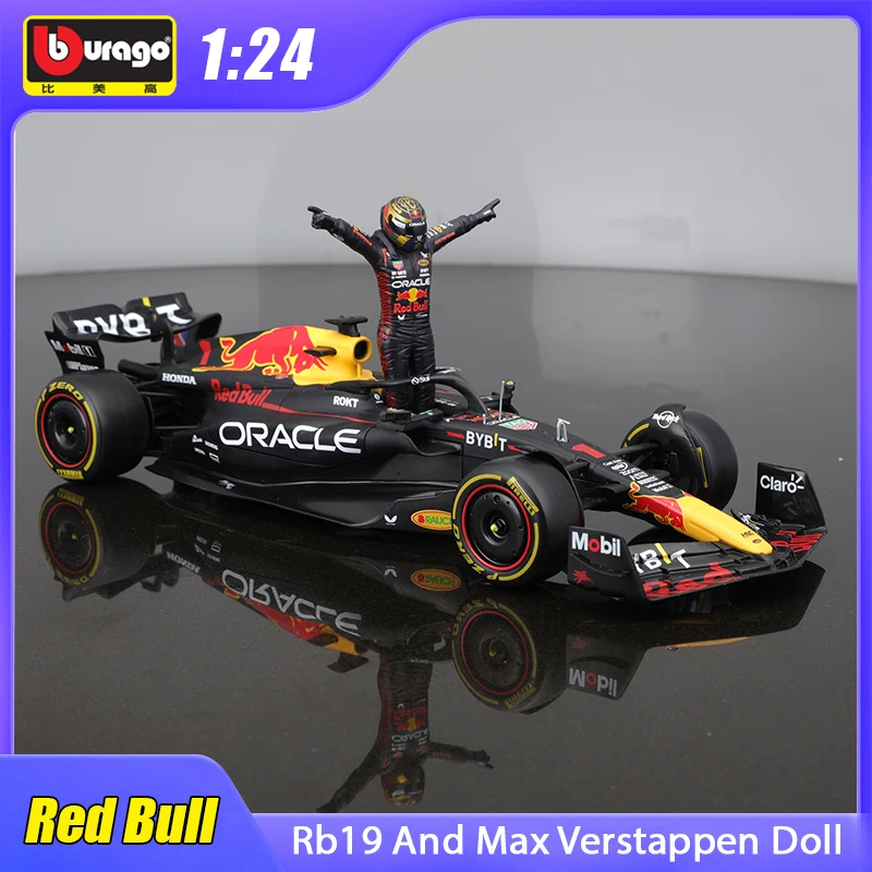 

Новинка 1:24, фигурка макс. верстаппа, Аниме Кукла и F1 Red Bull Rb19 Bburago, Лицензированная модель, лицензированный сплав, роскошный автомобиль, подарок для детей