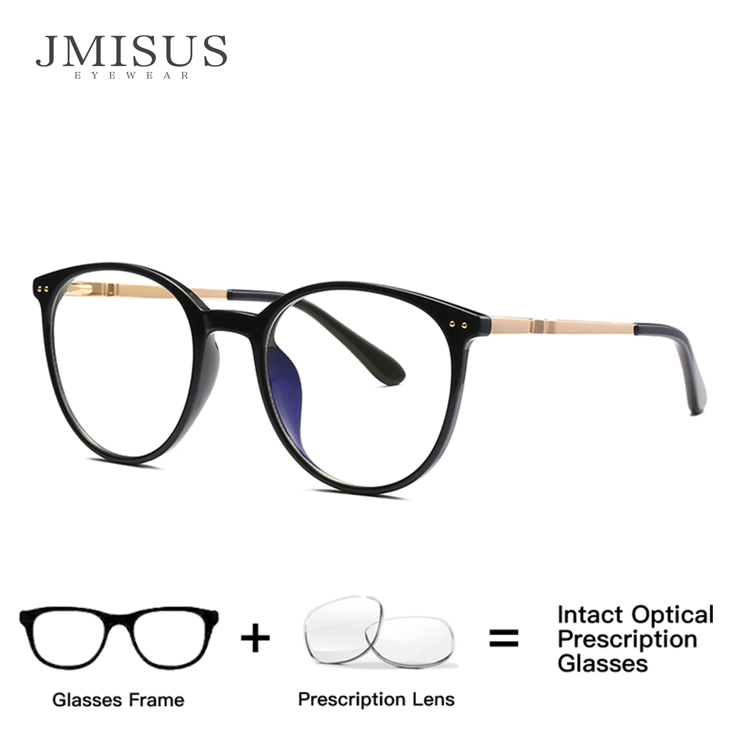

JMISUS Fashion Round Prescription Glasses Woman Rotundity Optical Eyeglasses Myopia Photochromic Sunglasses Optical Eyewear