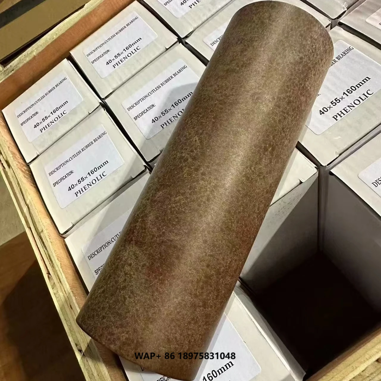 

Manufactory's Customizable Boat Brass Cutless Water Lubricated Rubber Bearing for Ship Marine Supplies Your Logo