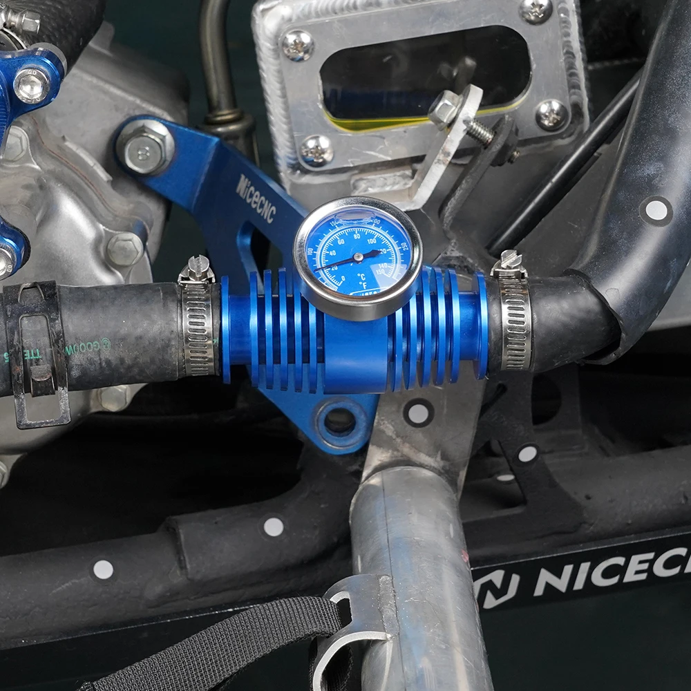 NICECNC Für Yamaha Raptor 700 700R Kühler mit Inline-Temperaturanzeige für Suzuki LTZ400 Honda TRX ATV Zubehör – Detail 8