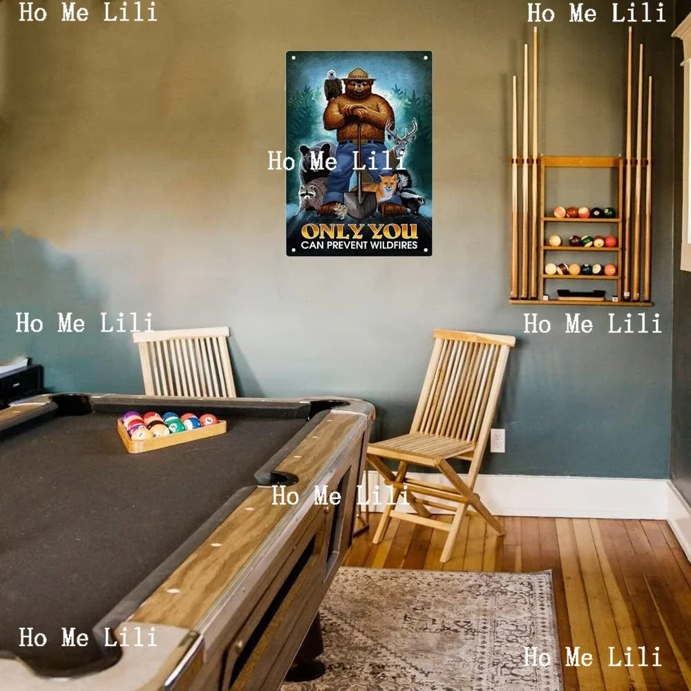 Smokey Bear Only You Can Prevent Wildfires Sign Metal Tin Sign Smokey Bear Metal Poster ​For Home Pub Wall Decor Plaque Sign