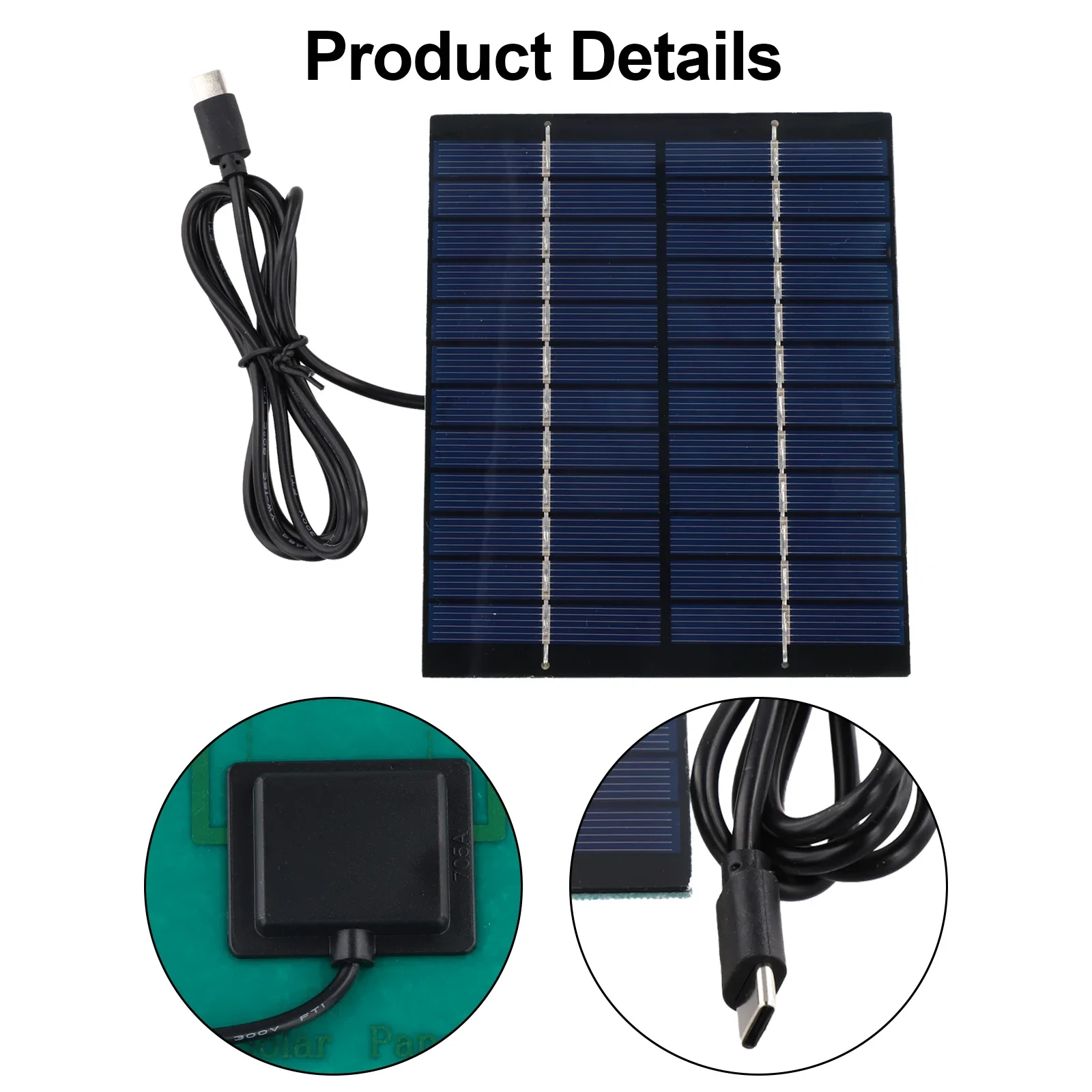 Versatile Charging Solar Power Security Energy Harvesting 19 -20.5 Conversion Rate 1M Cable Length 0-167MA Current