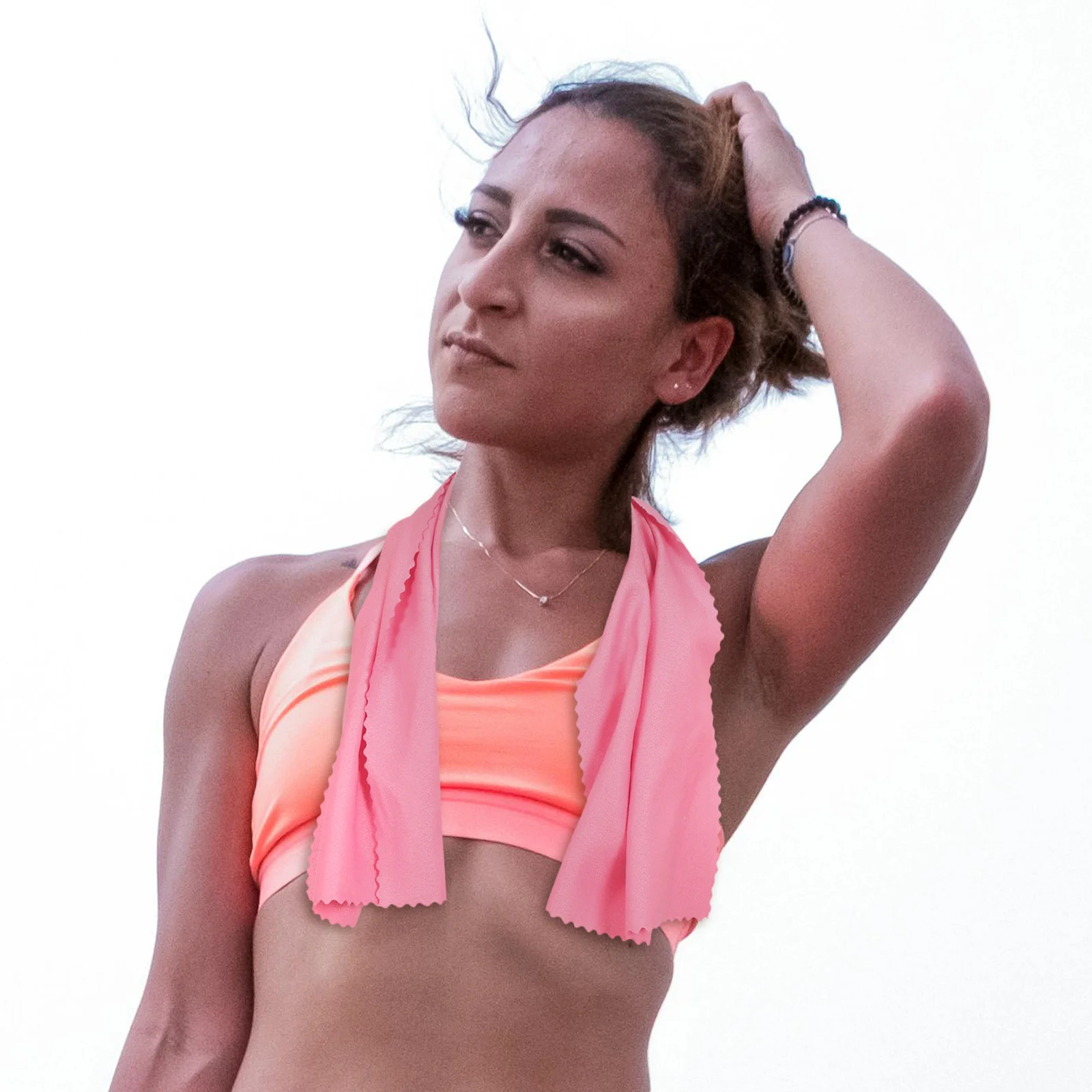 

1 set Dry Towel Ice Silk Cooling Sweat Absorbent Portable Gym Sports Travel Towel For Hiking Yoga Swimming
