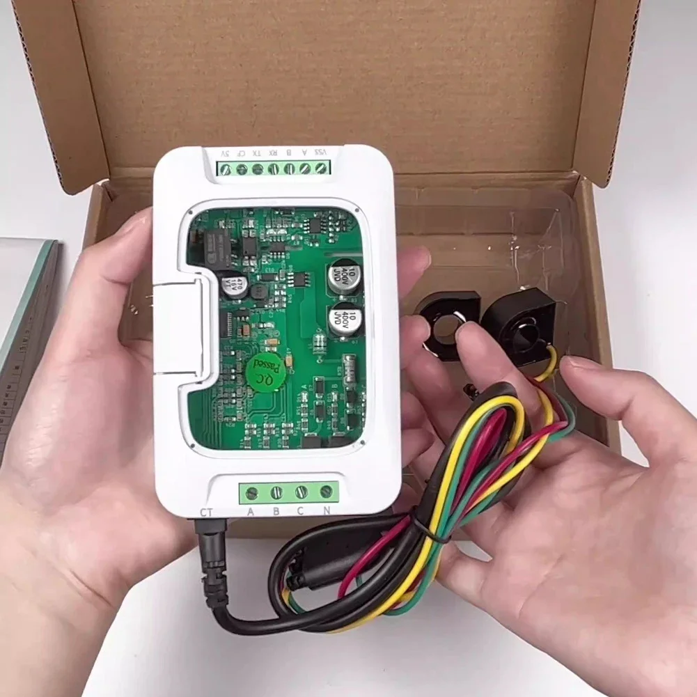 PZEM-6L24 RS485 para Monitor de potencia Modbus-RTU trifásico 110 380V 100A medidor de corriente de voltaje de energía reactiva activa para automatización