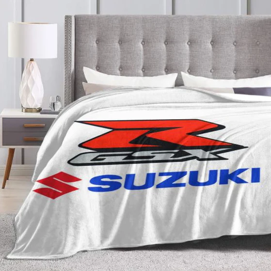 

S-Suzuki Logo Knee Blanket Suitable for Sofa Beds Giving Gifts to Family and Friends Microfiber Fluffy Soft Blankets Throw Bed