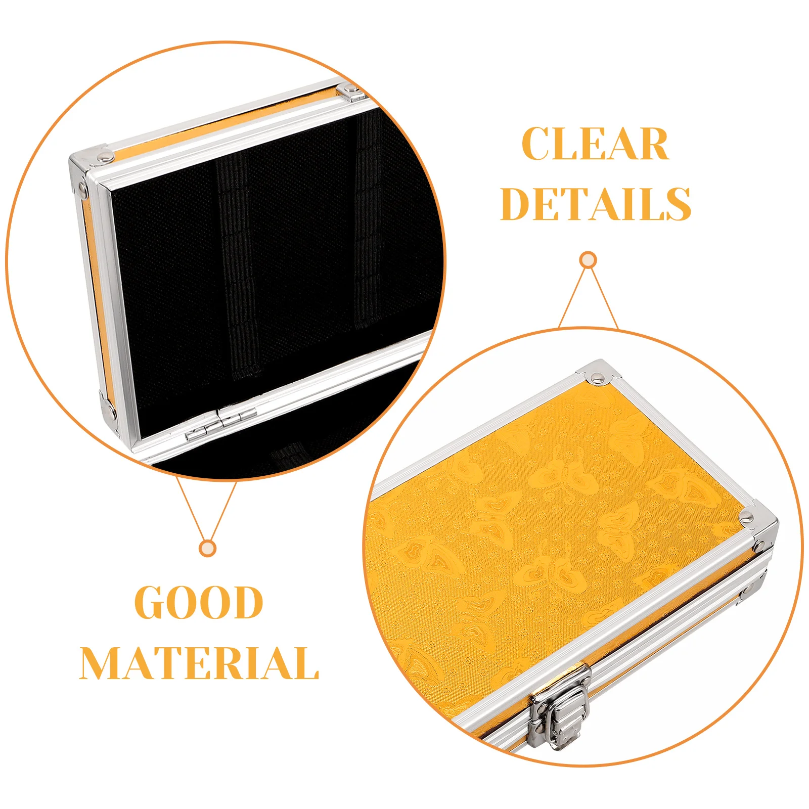 

Aluminum Alloy Tool Box Portable Storage Case Handheld Organizer Ear Kit Travel Storage Holder Large Capacity