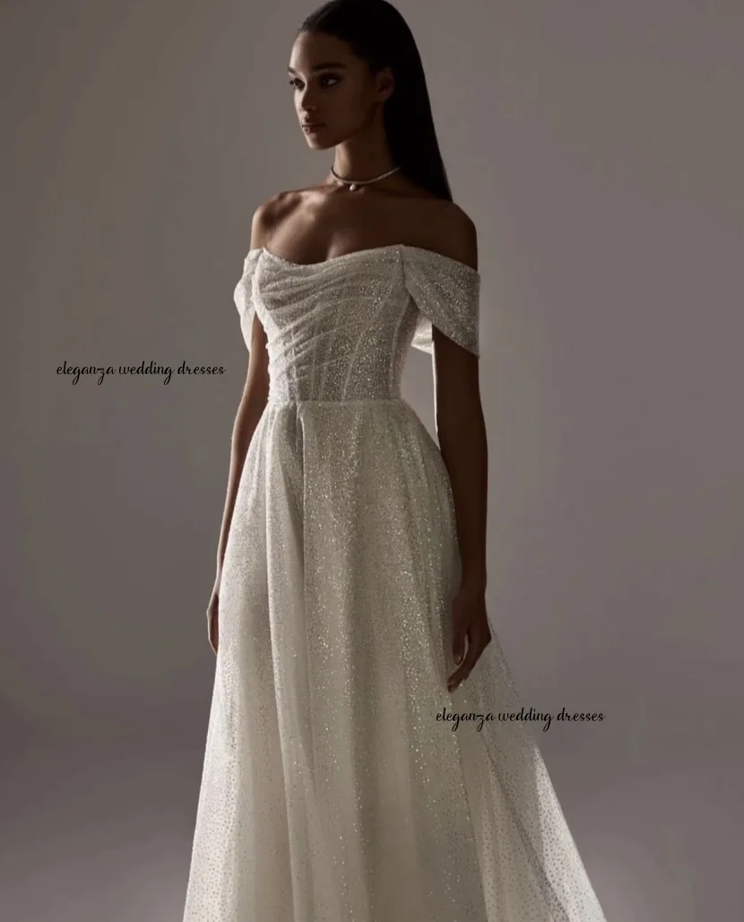 

Customized Gorgeous wedding dress, strapless sleeveless A-line dress, women's wedding dress Vestido de novia
