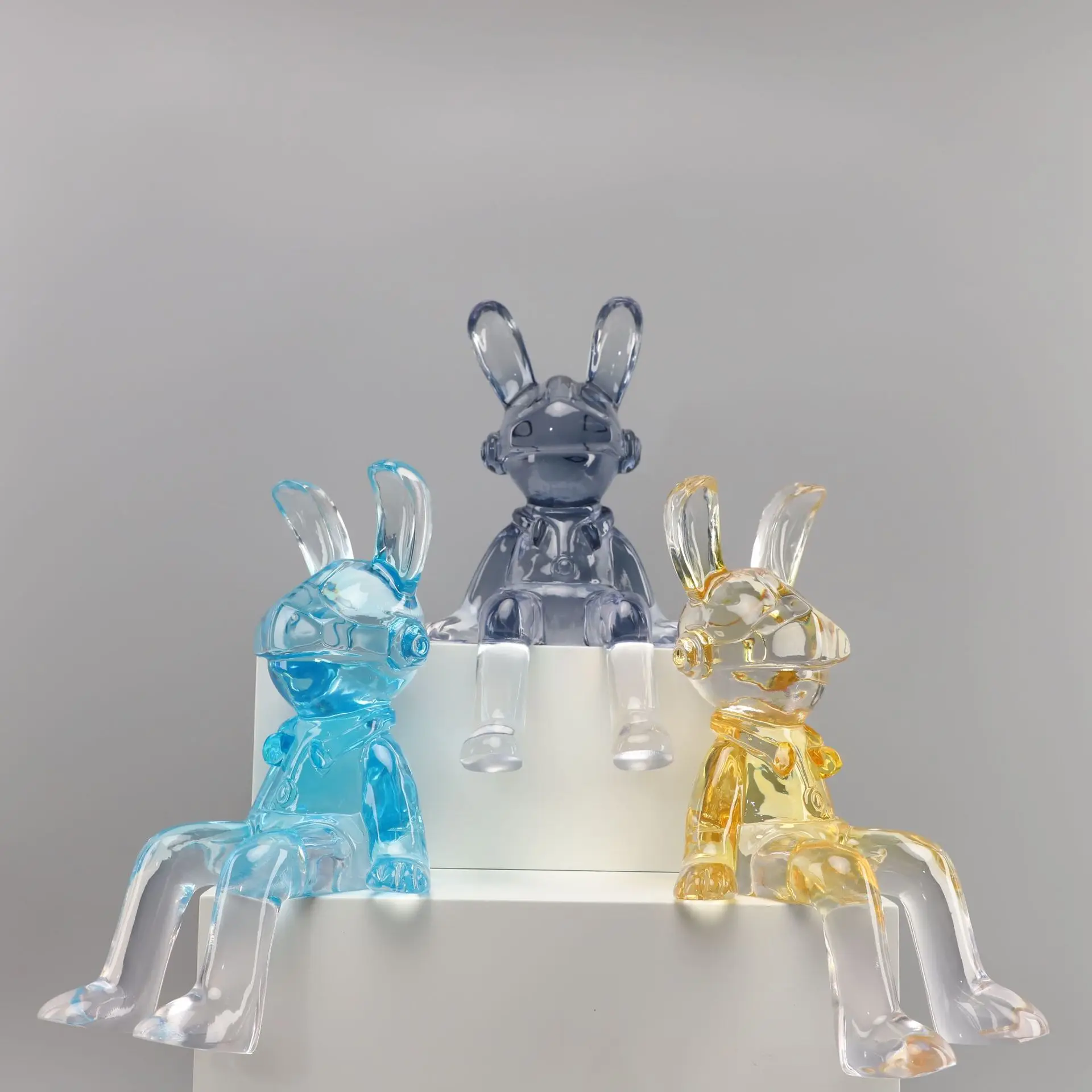 

Modern simple rabbit model house sales department bedroom study dining room TV cabinet soft decoration ornament