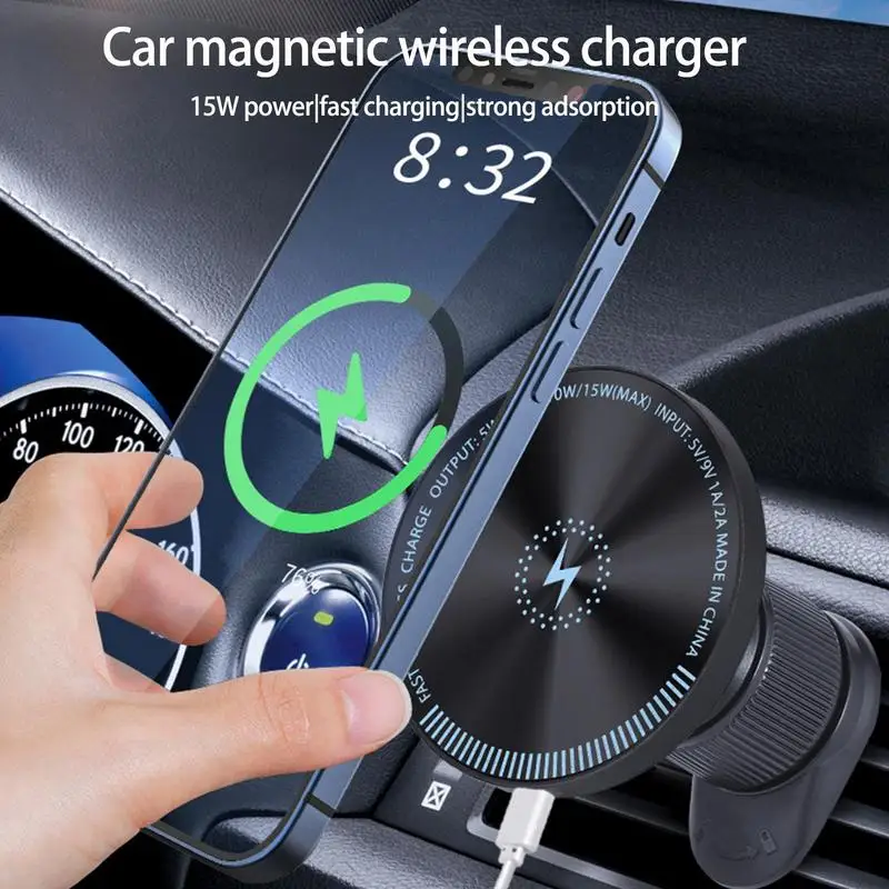 Car Charger Adapter Wireless Charger Adapter For Cars Sleek Portable Phone Holder Cell Phone Mount For Smartphones Tablets