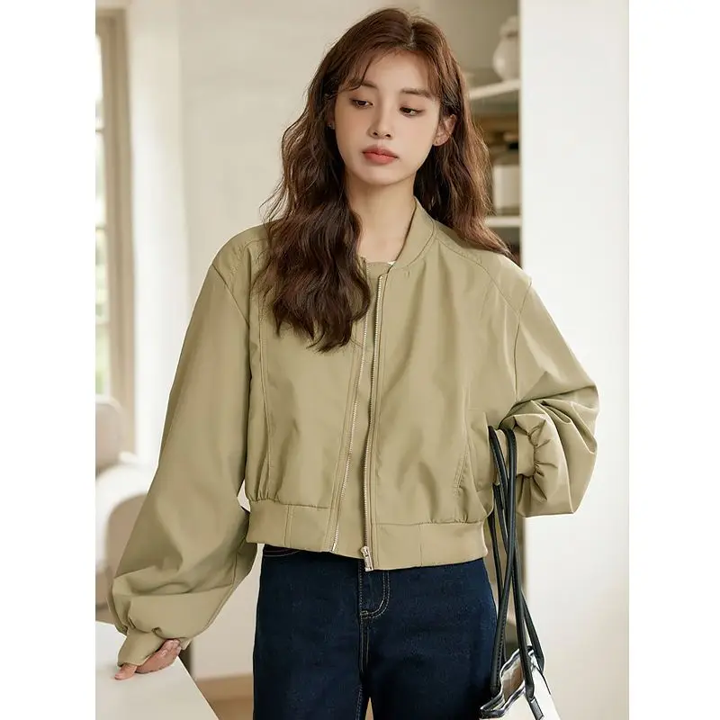 

Waterproof Jackets Woman Women'S Clothing Tweed High-End Button Front Pocket Pure Simple Basic Style Fashion Outerwear Long