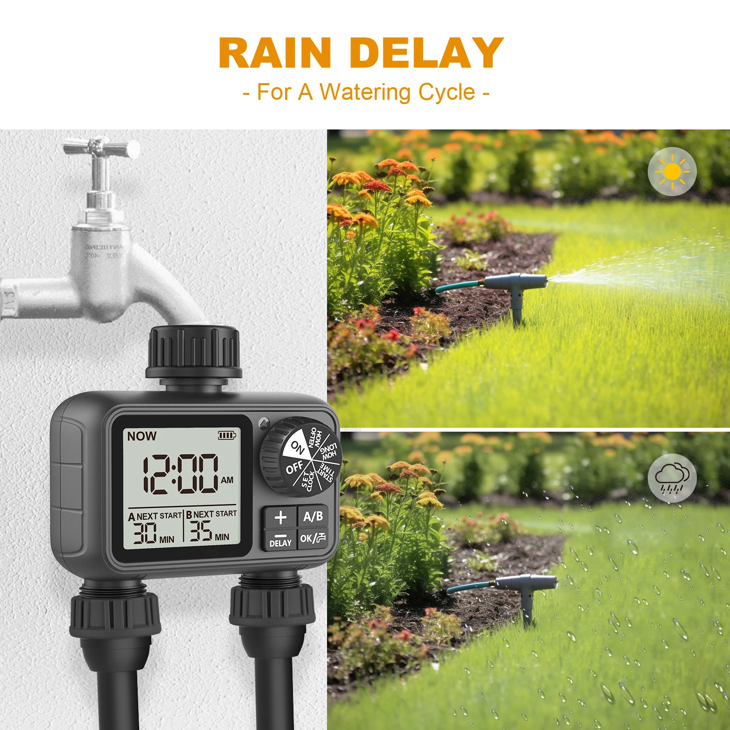 Eshico HCT-M06 Gartenarbeit im Freien Smart Timer Irrigator Haushalt Double Out Bewässerungs timer