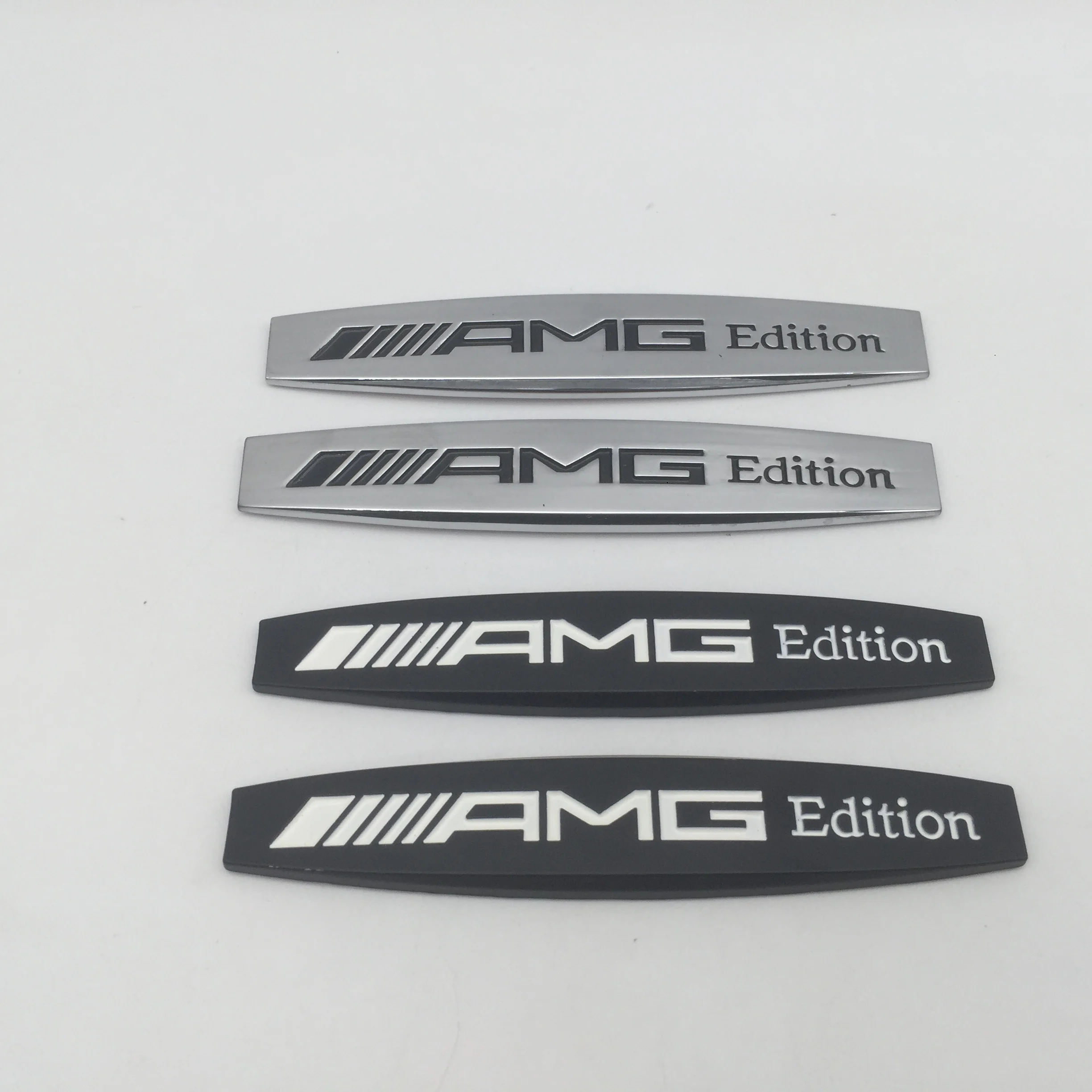 2 قطعة معدنية ثلاثية الأبعاد لـ AMG Blue Efficiency Lorinser Avantgarde سيارة درابزين الجانب شعار شارة ملصق خلفي الذيل الجذع ملصق التصميم