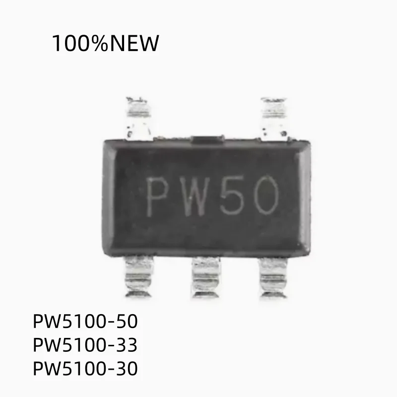 (10 Pieces) 100% New Pw5100-50 Pw5100-33 Pw5100-30 Pw50 Pw33 Pw30 Sot-23-5 Synchronous Boost Dc/Dc Converter Ic Chip