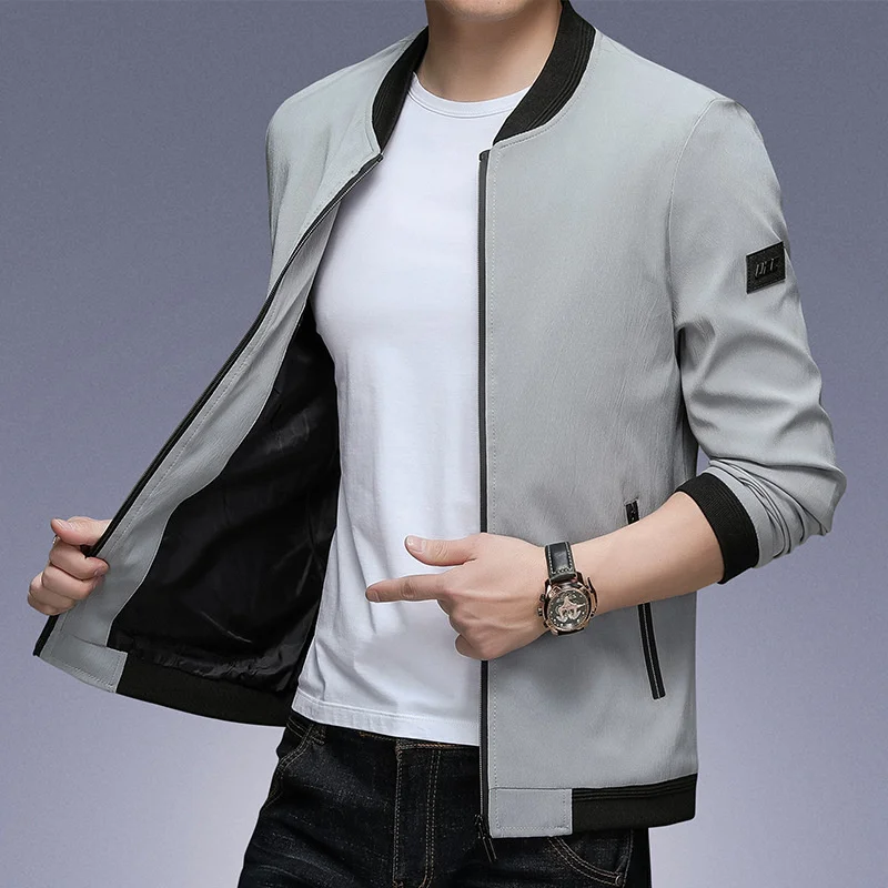 

Jackets for Men 2024 New Spring Autumn Jacket Korean Fashion Loose Coats Tops Casual s Jaqueta Masculina Lq338