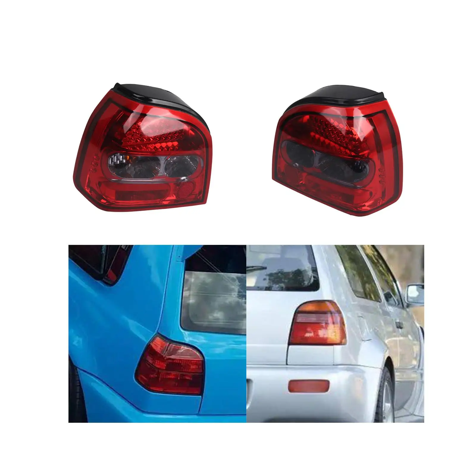 LED Tail Light Brake Lamp Car Accessory Easy to Install Replace Rear Tail Light Assembly for VW Golf MK3 Left Hand Drive