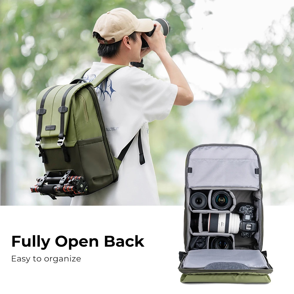 Imagem -04 - Mochila Fotográfica Multifuncional Impermeável Bolsa de Vídeo Dslr para Câmeras Fotográficas Nikon e Canon Mochila Masculina ao ar Livre