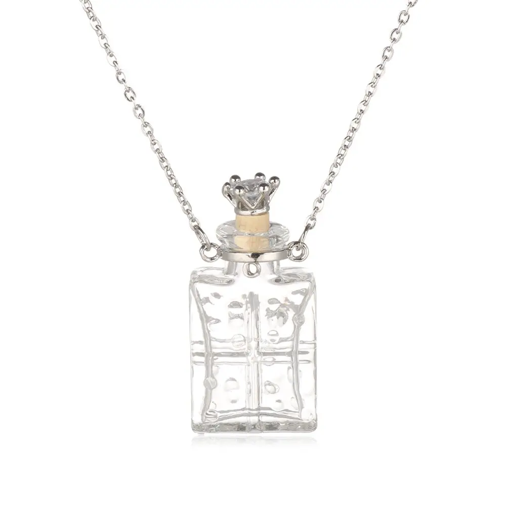 Gift Water Drop Heart Make Wishes Glaze Vial Necklace Memorial Jewelry Perfume Jewellery Essential Oil Pendant