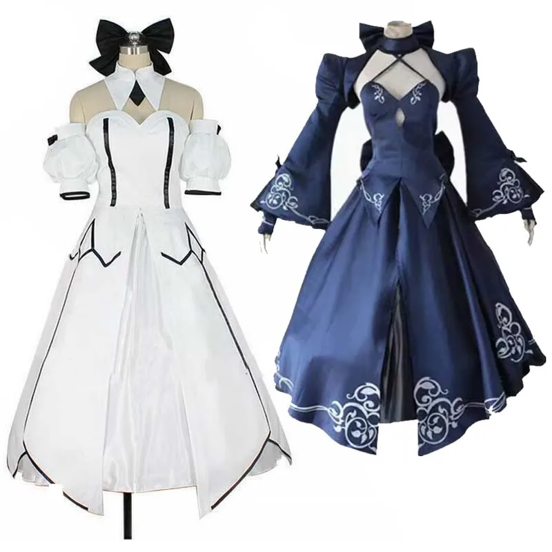 

Аниме ZERO Saber Lily Altria Pendragon Косплей Костюм Белый несманченный боевой костюм Cos Outift Хэллоуин на заказ