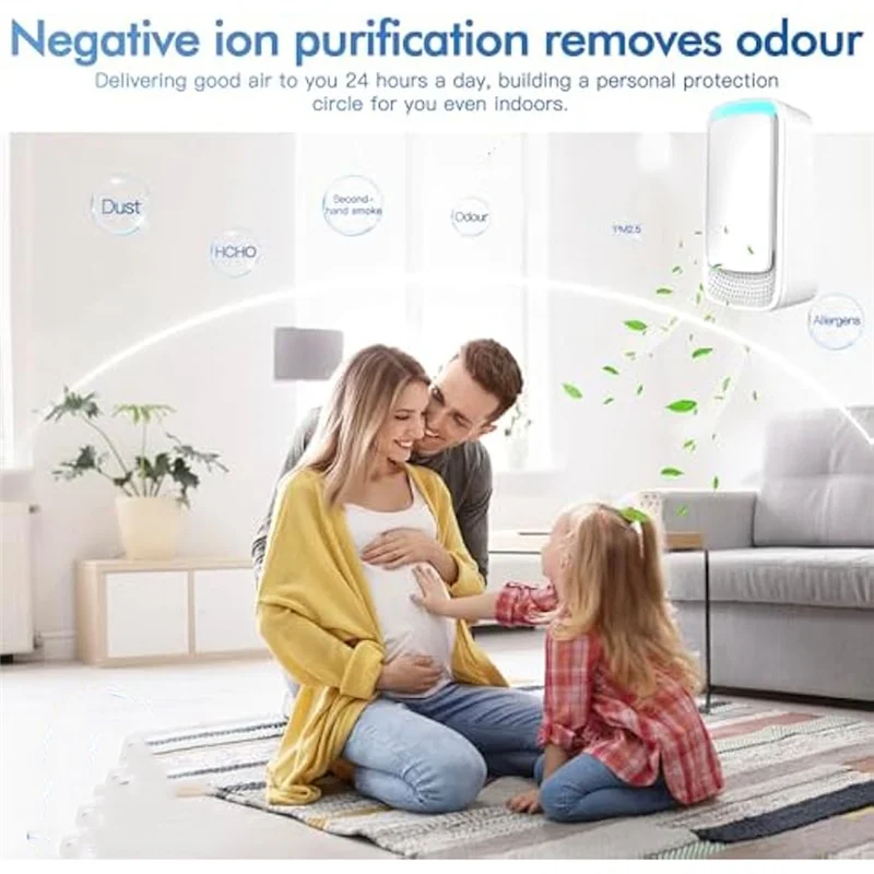 

ABVT-Plug In Air Ionizers-Negative Air Purifier-Quiet Operation Air Freshener For Home,Bedroom,Office,Garage Room,US Plug