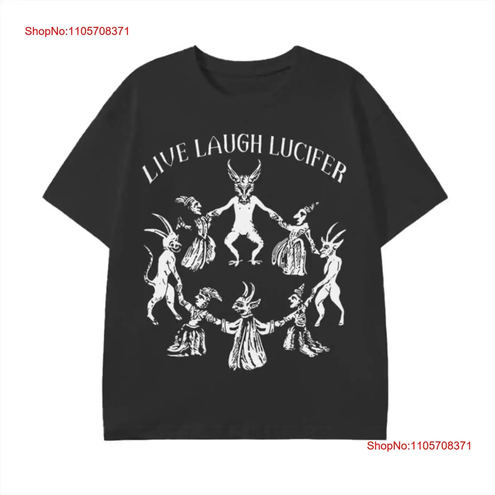 Live Laugh Lucifer T Shirt Funny OcculT Love Satanic Classic 180 GSM vintage Washed Top For Everyday Wear Slightly Versatile