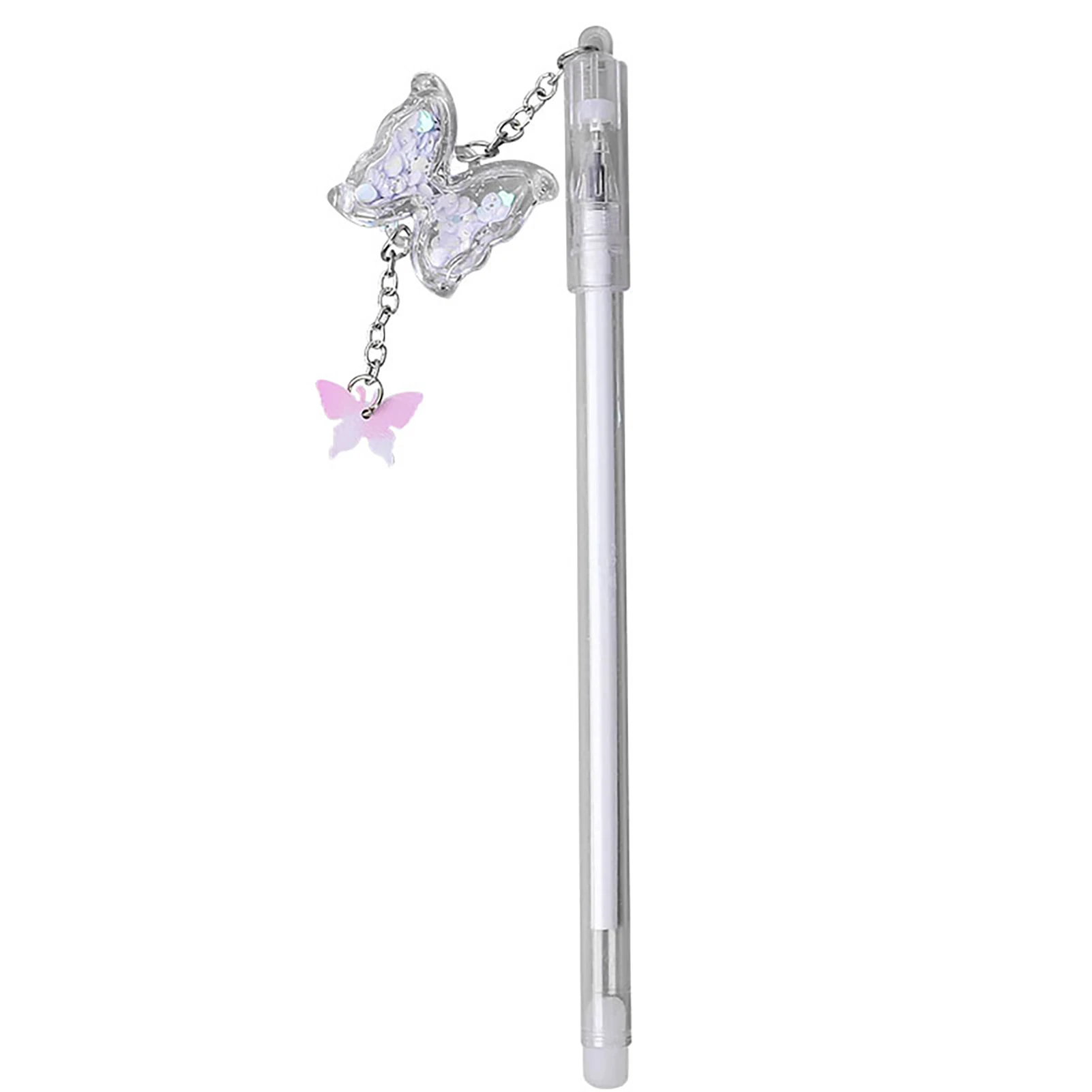 

Stationery Test Neutral Pen with Butterfly Pendant Comfortable to Grip Butterfly Pendant Decor for Study Office Daily Accessory