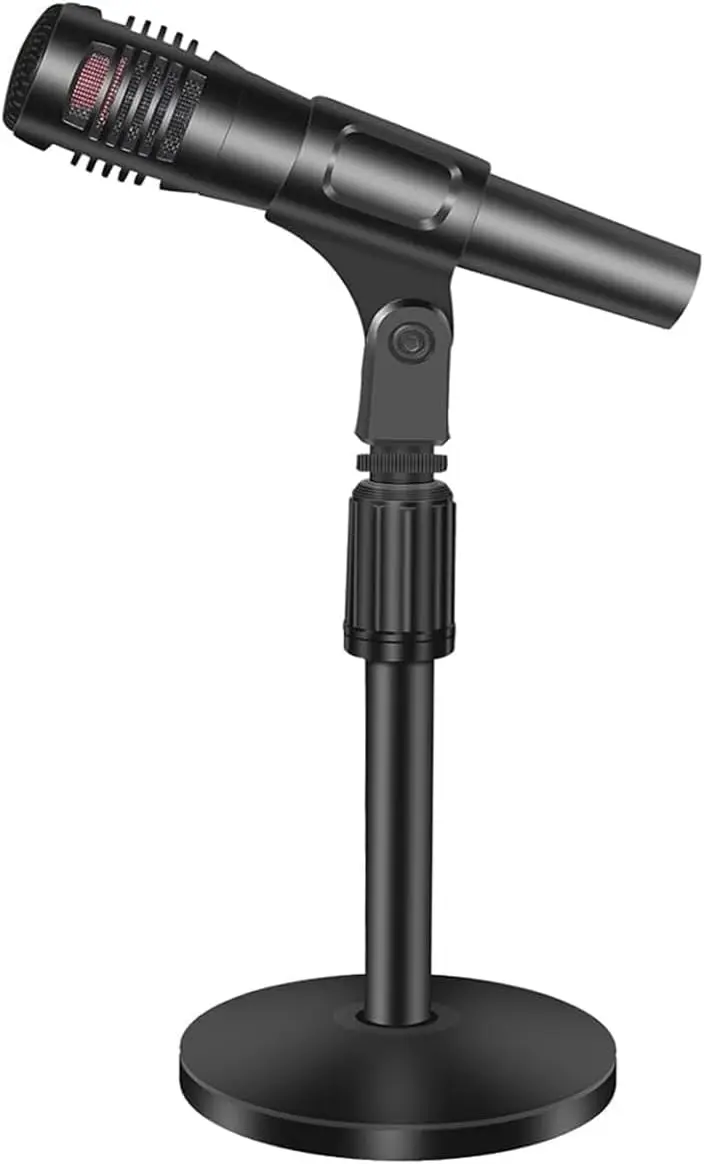 

Регулируемая настольная подставка для микрофона со стальным основанием и креплением для подкастинга и стриминга