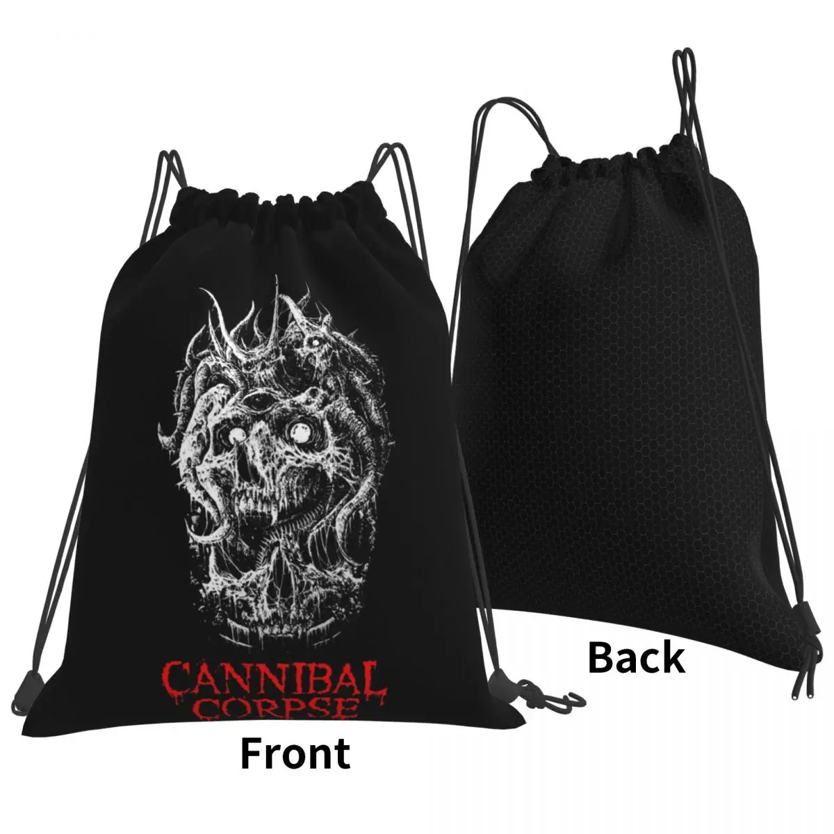 Cannibal Corpse Metal Skateboard Backpacks Casual Drawstring Bags Shoes Bag Book Bags for Travel Students