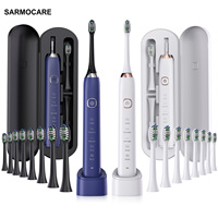 Sarmocare Toothbrushes for S100 Ultrasonic Sonic Electric 8 Head Toothbrush IPX7 Waterpro Rechargeable USB Travel Case Kids