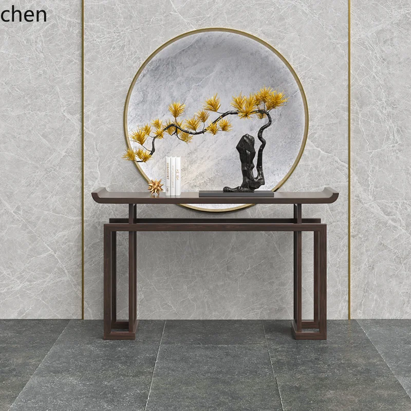 CZ solid wood entrance table incense case table  living room against the wall strip case entrance table