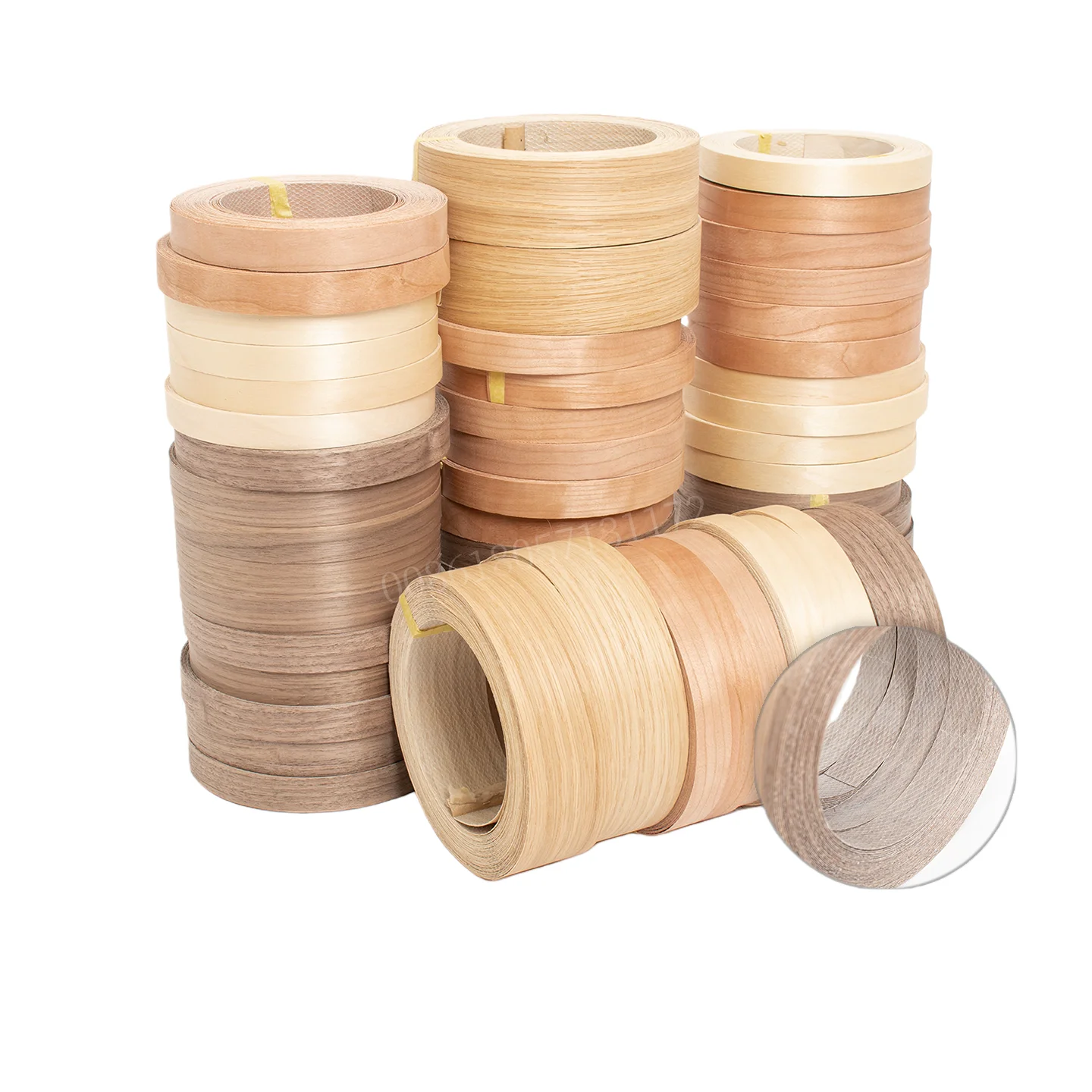 

Custom Pre-glued Edge Banding, Natural Wood Edgeband, 19mm to 50mm Wide, 15mts, White Oak, Black Walnut, Cherry, Birchwood