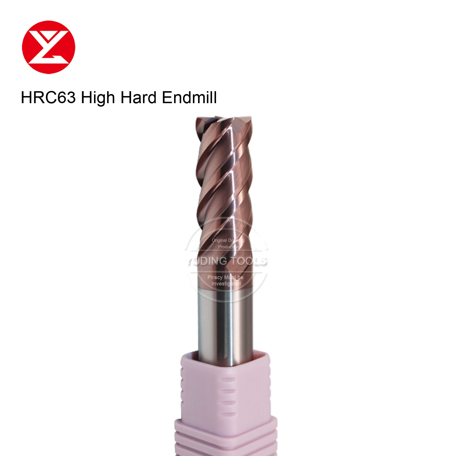 HRC63 Solid Carbide Milling Cutter Tungsten Steel Endmill 4mm 6mm 8mm 10mm 12mm For High Hardness Material Steel Mold Steelal