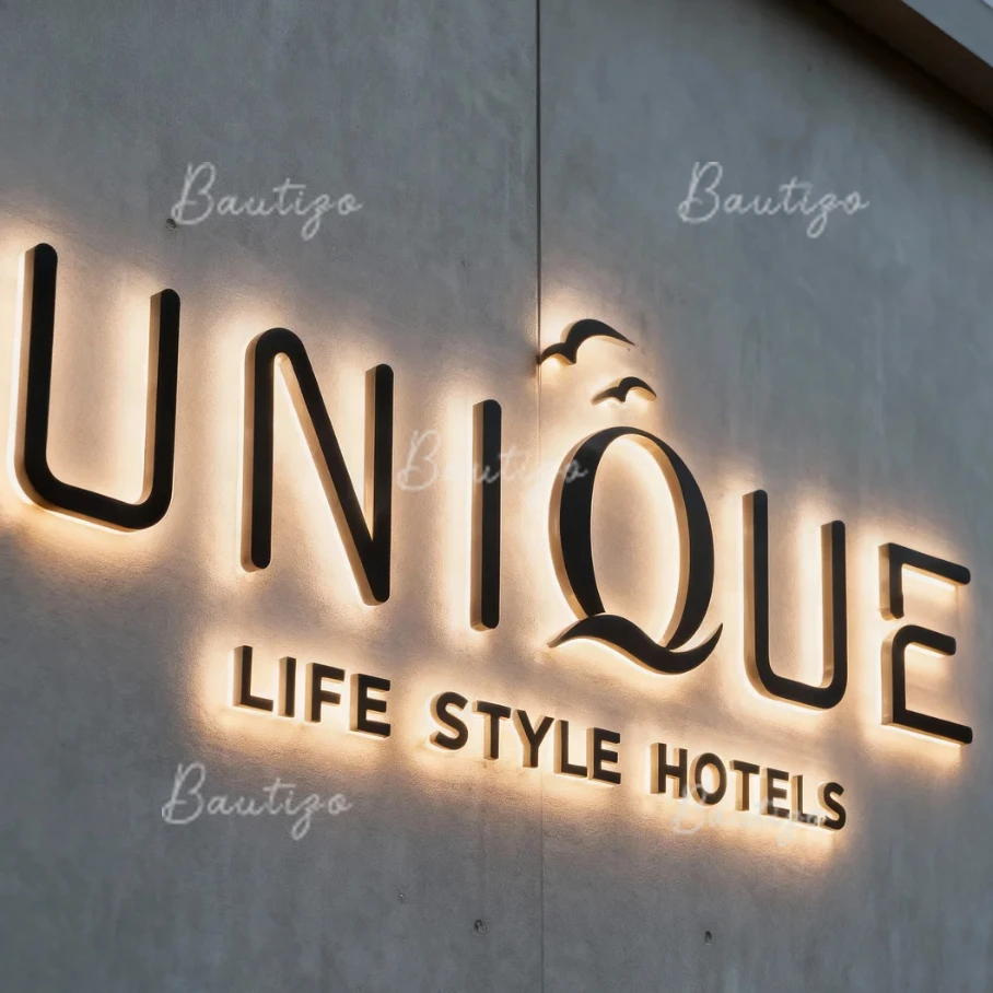 

Chandelier Light Up Sign Metal 3D Business Backlit LED Logo Signage Salon Advertising Laser Cut Signboard Halo Neon Lit Bar Shop