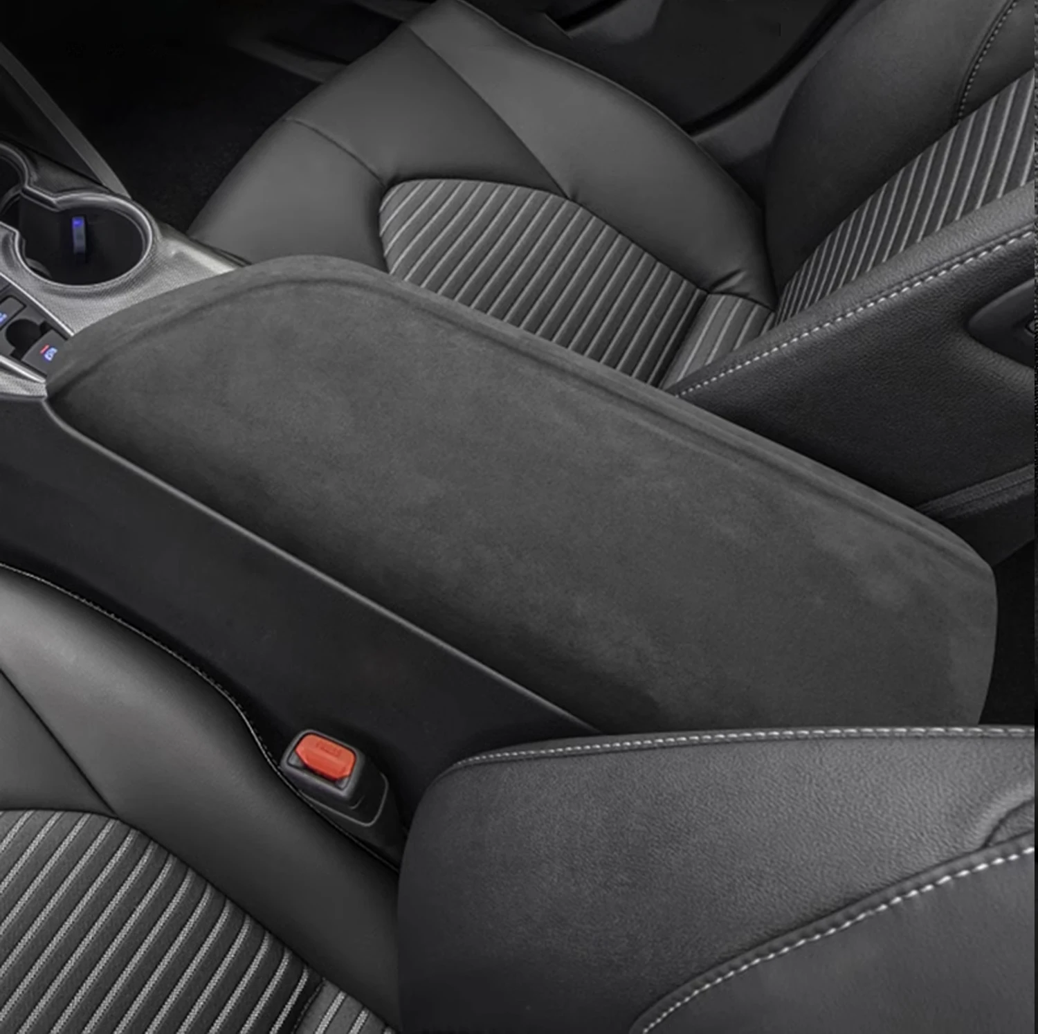 For Toyota Camry 2018 2019 2020 2021 2022 2023 Suede Interior Central Gear Knob Cover Lever Shifter Panel Armrest Box Lid Shell