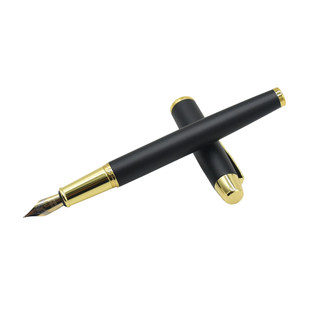 Standard Klassische Büro Schwarz und Weiß Streifen Business Kalligraphie Tinte Stift 0,5mm Nib Geschenk Brunnen Stift – Detail 6