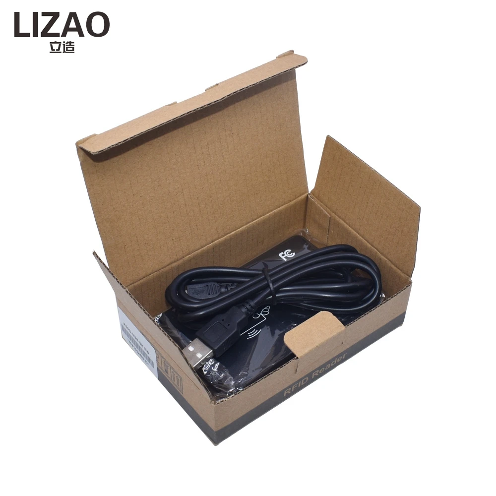 125KHz 13.56MHZ Black USB Proximity Sensor RFID ID/IC Card Reader EM4100,EM4200,EM4305,T5577 compatible cards/tags no needdriver